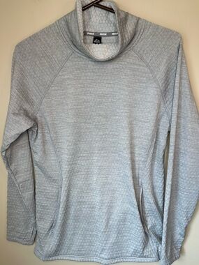 RBX Women’s LARGE Light Gray Textured Thermal Mock Neck Sweater